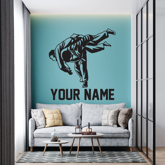 Karate Wall Decal - with custom name