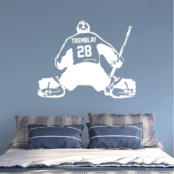 Hockey Goalie with your name and number!