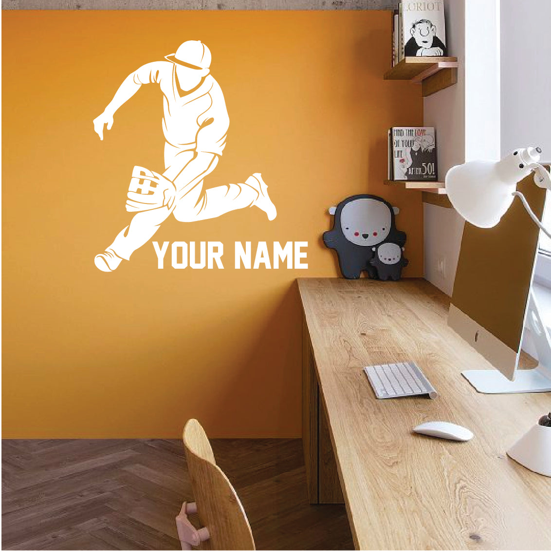 Baseball Catching Ball with name below