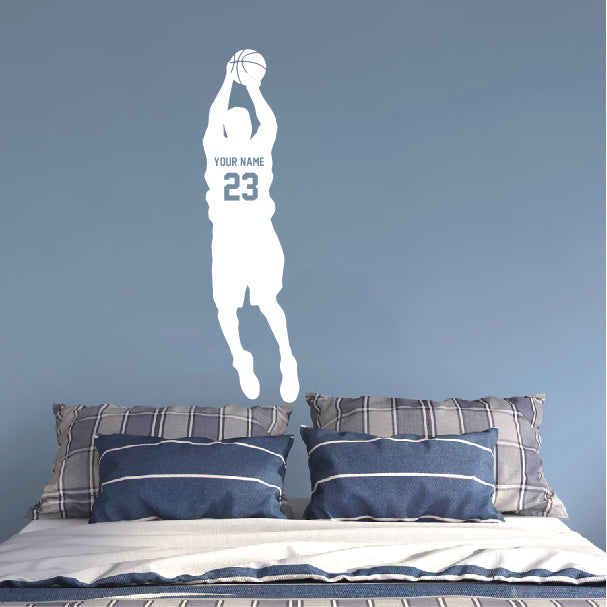 Basketball Player Throwing Ball Sticker