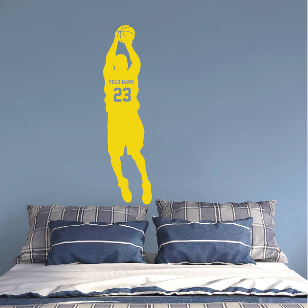 Basketball Player Throwing Ball Sticker