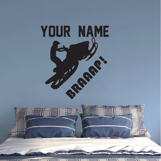 Snowmobile Braaap Wall Sticker