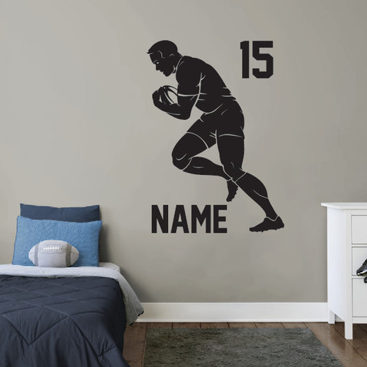Personalized Australian Rugby player decal