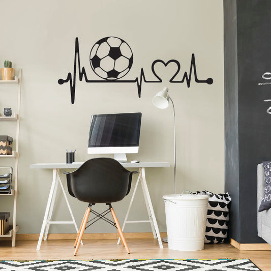 Custom Soccer Wall Art Decal For Home Decor Soccer Ball Design