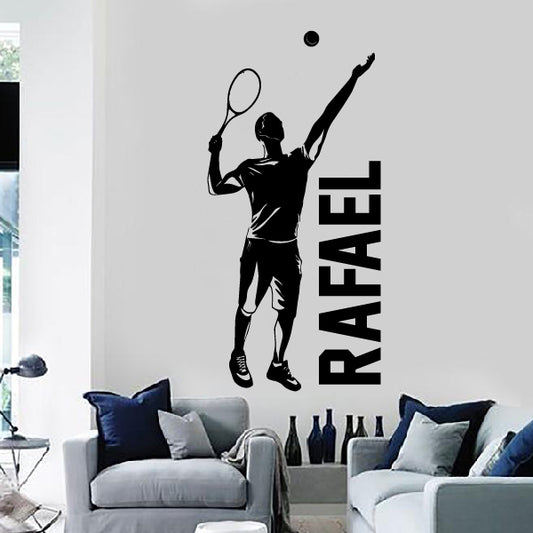 Tennis Player Ready to Hit