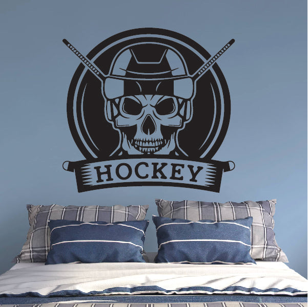 Hockey Skull Sticker