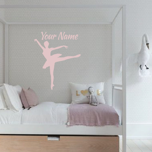 Ballet Girl with name - Wall Decal