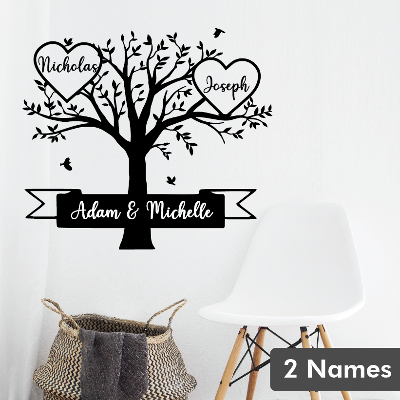 Family Tree Wall decals - with the names of all family members