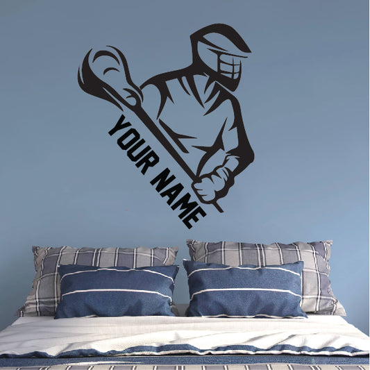 Lacrosse Personalized Wall Sticker