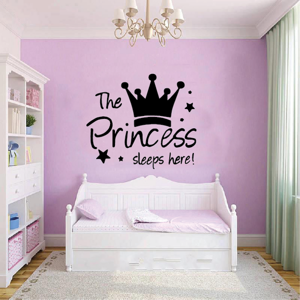 Newsee Wall Decal – 'Not Easy Being A Princess' Quote, Vinyl Sticker For Girl's Room Decor