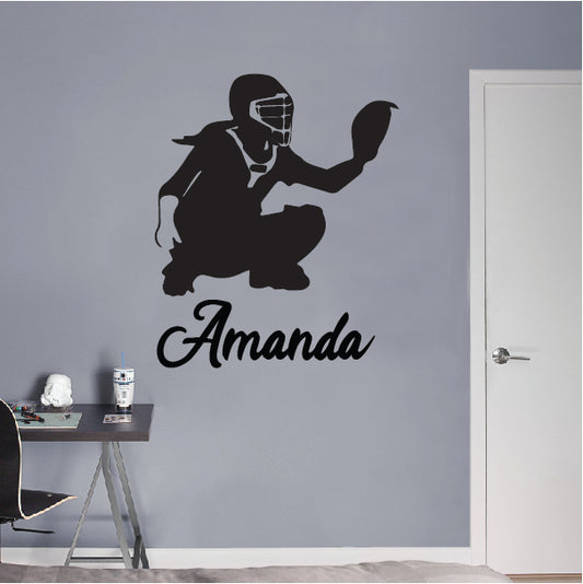 Softball Girl Catcher - personalized with name!