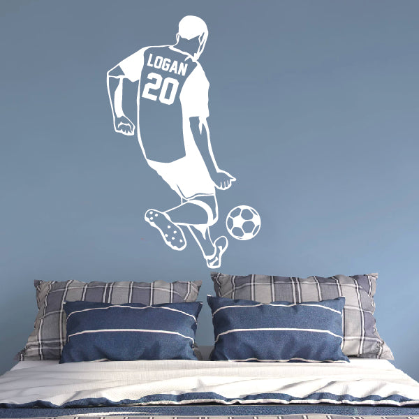 Personalized Soccer Player Wall Decal Sticker | Sportesi