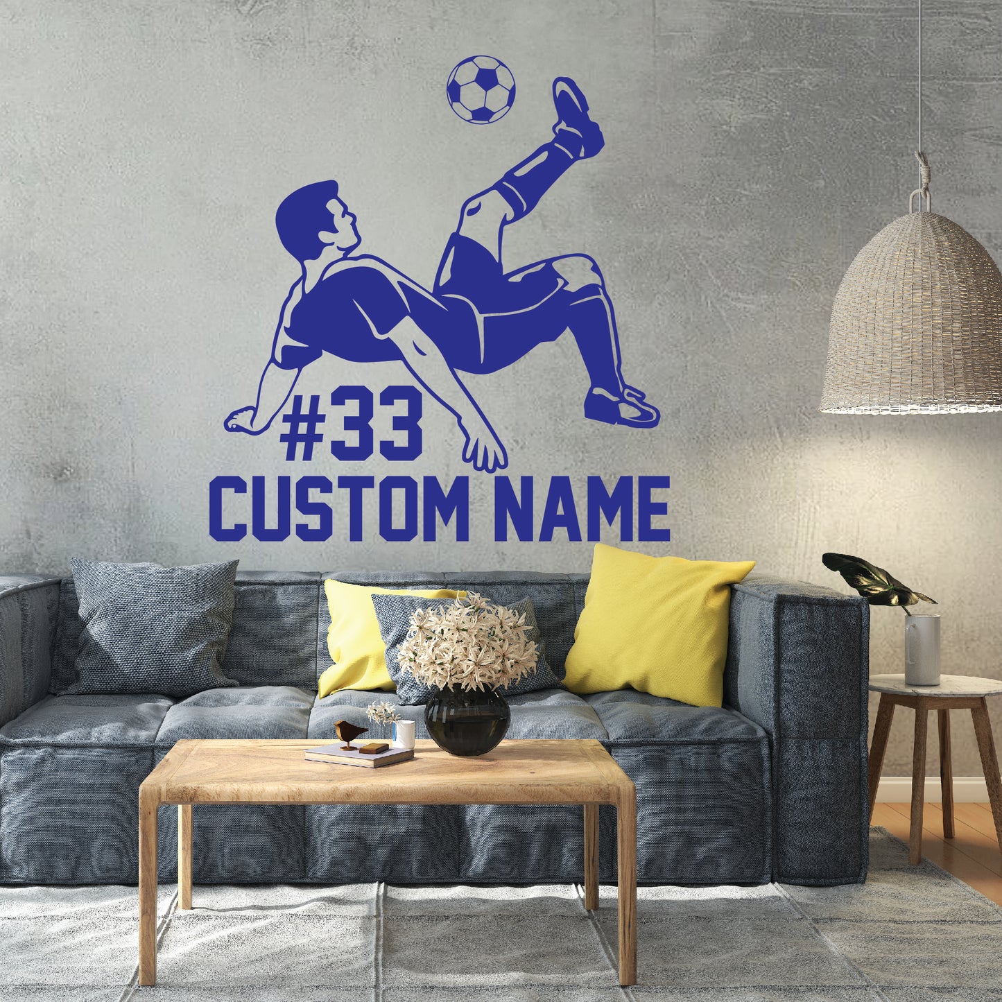 Soccer Player Wall Decal - Personalized Kick Back