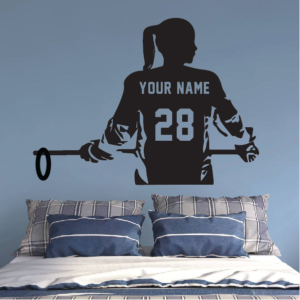 GIRL Ringette Player Decal With Customized Name