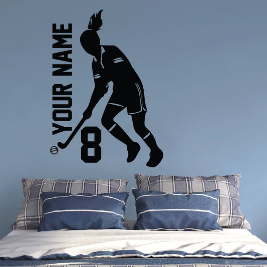 GIRL Personalized Hockey Field Player with name and number