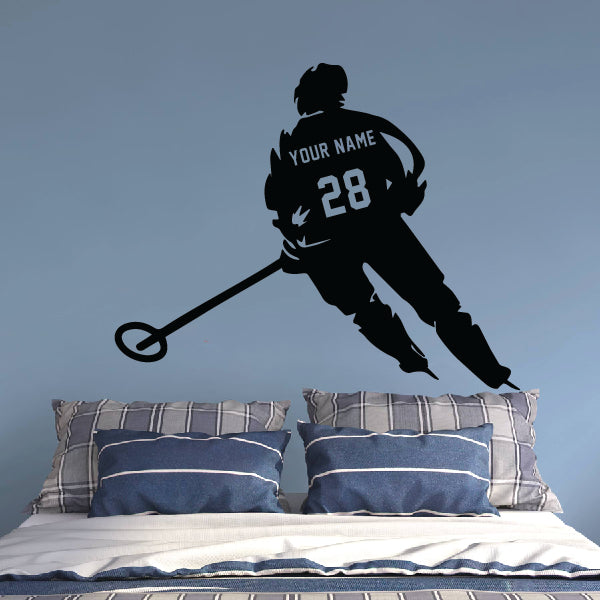 Ringette Player in the Game Wall Sticker